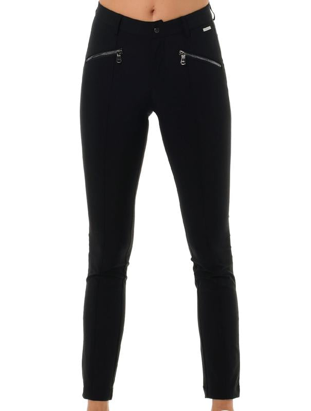 MDC Curvy Stretch Pants - Black (gunmetal zip)