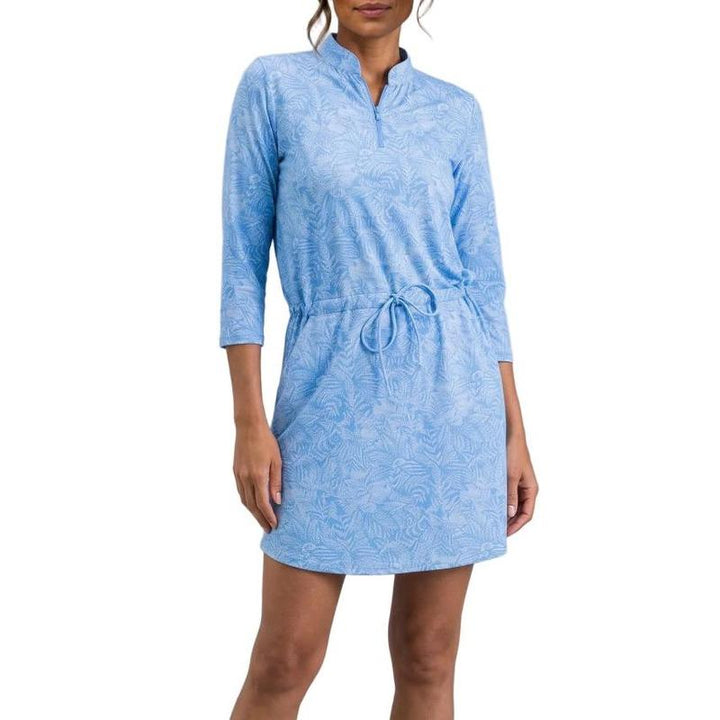 IBKUL Annie 3/4 Sleeve Dress - Peri Blue