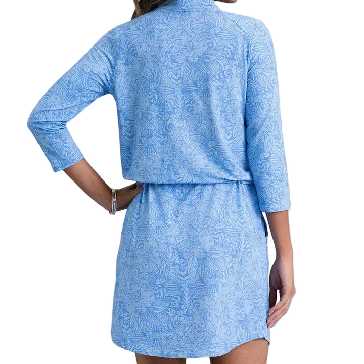 IBKUL Annie 3/4 Sleeve Dress - Peri Blue