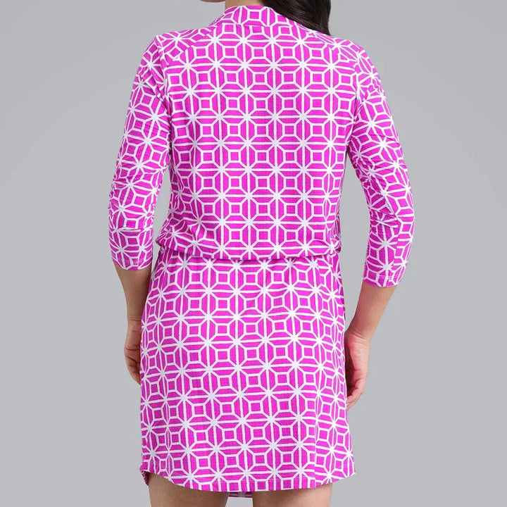 IBKUL Carolyn 3/4 Sleeve Dress - Hot Pink