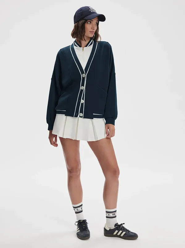 Varley Decker Off Court Cardigan - Navy