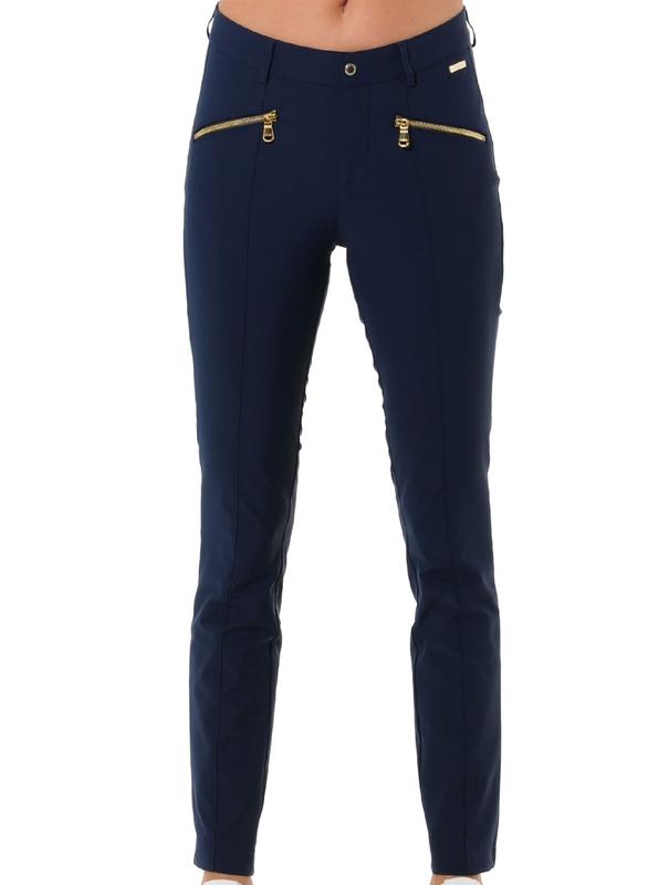 MDC Curvy Stretch Pants - Navy (gold zip)