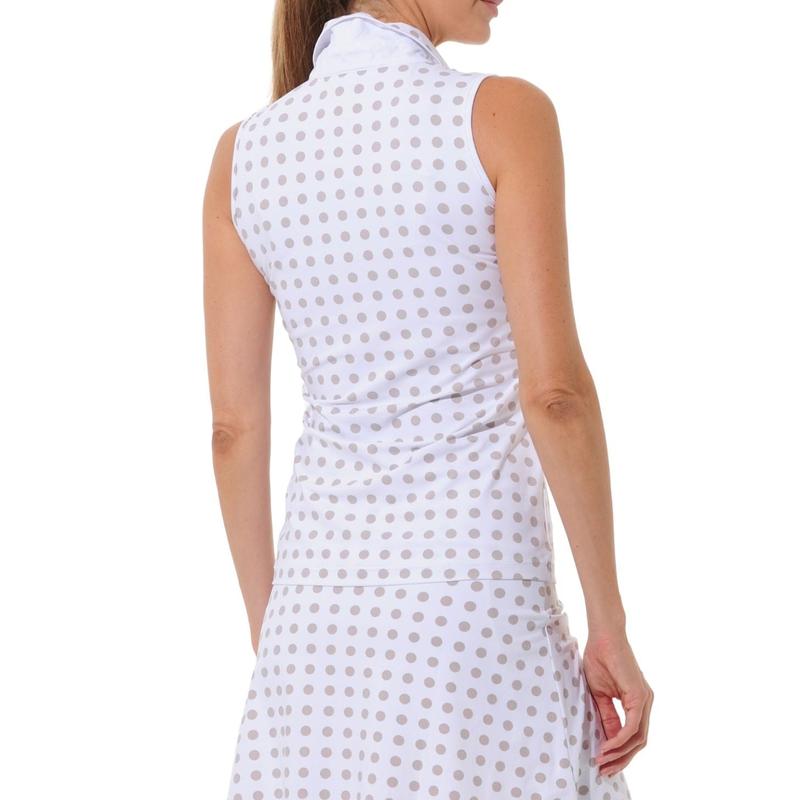MDC S/L Polo - Taupe Dots