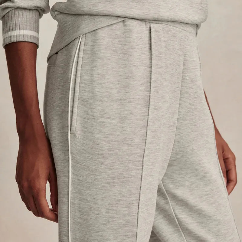 Varley Slim Pintuck Pants (27.5") - Grey Marl