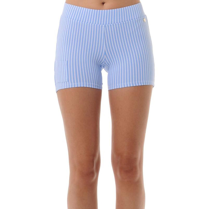 MDC S/L Polo Dress - Baby Blue/Seersucker
