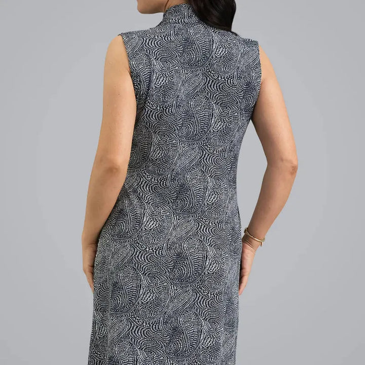 IBKUL Sonia Stephanie S/L Dress - Black/White