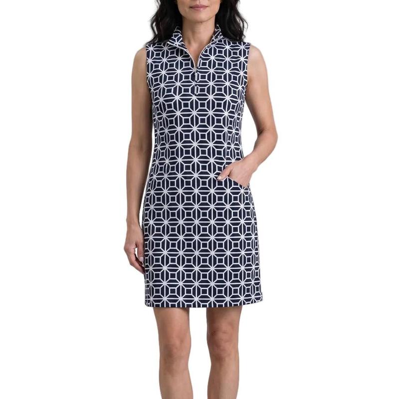 IBKUL Carolyn S/L Dress - Black/White