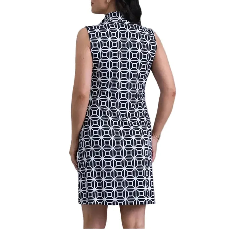 IBKUL Carolyn S/L Dress - Black/White
