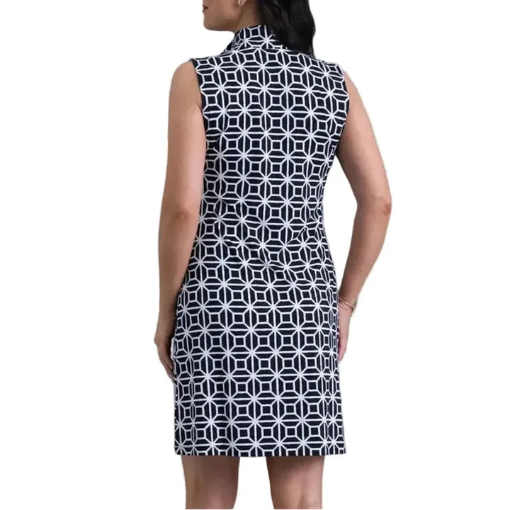 IBKUL Carolyn S/L Dress - Black/White