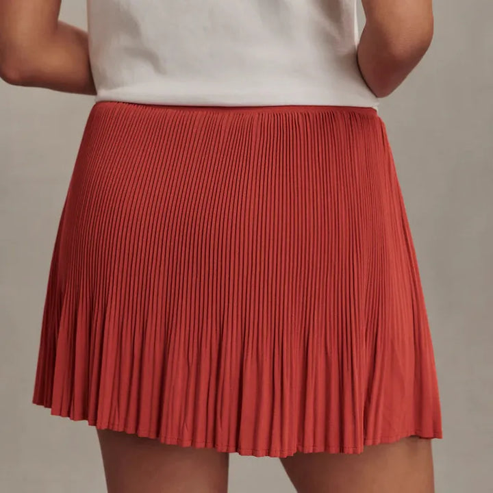 Varley Davina Hi Rise Skort - Baked Apple Red