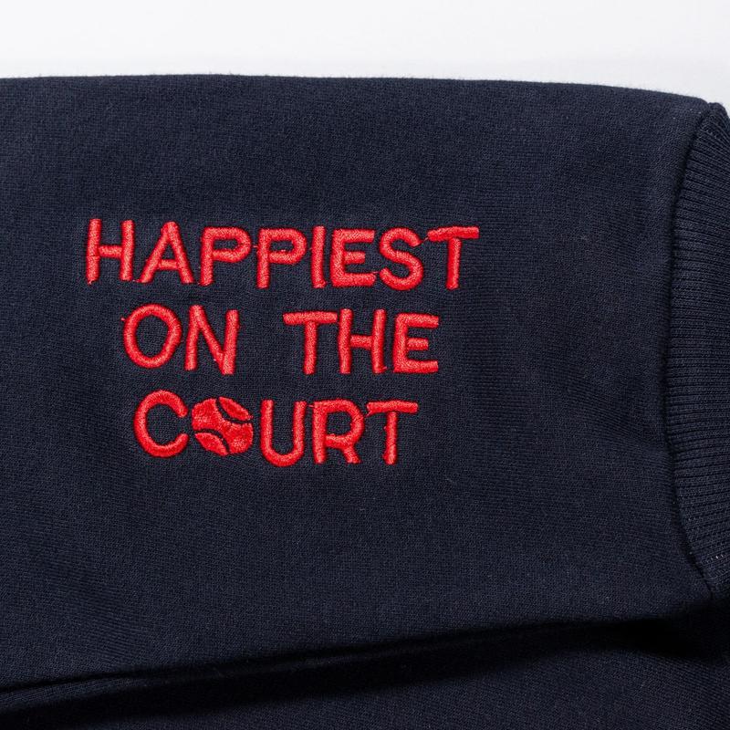 CourtLife Happiest on The Tennis Court Zip Sweatshirt