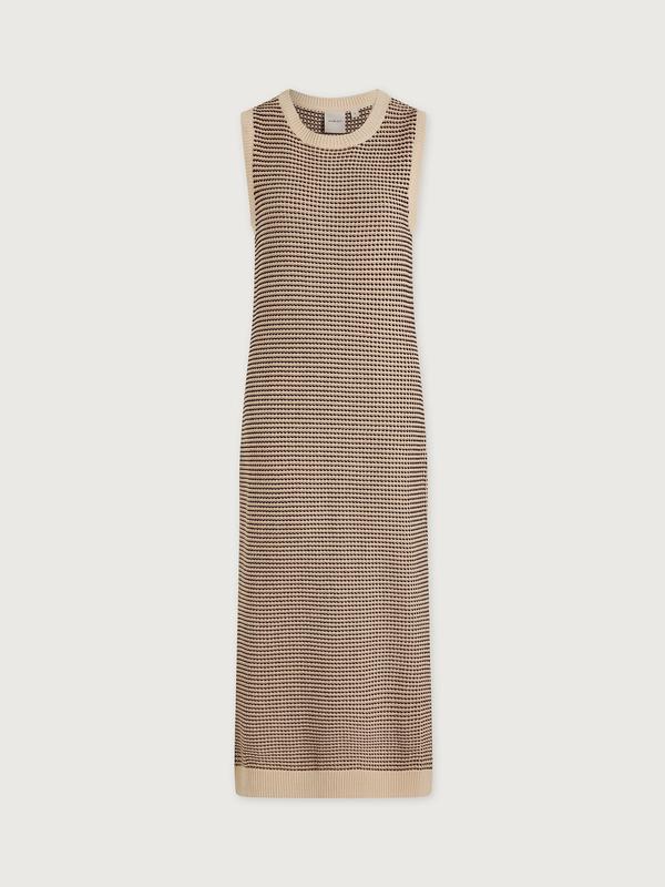 Varley Sadia Knit Dress - Cream/Black