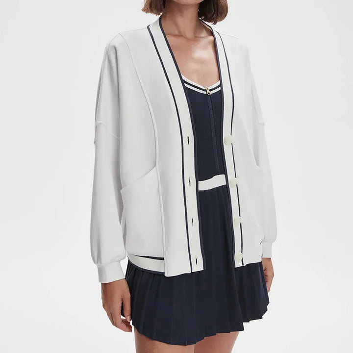 Varley Decker Off Court Cardigan - White