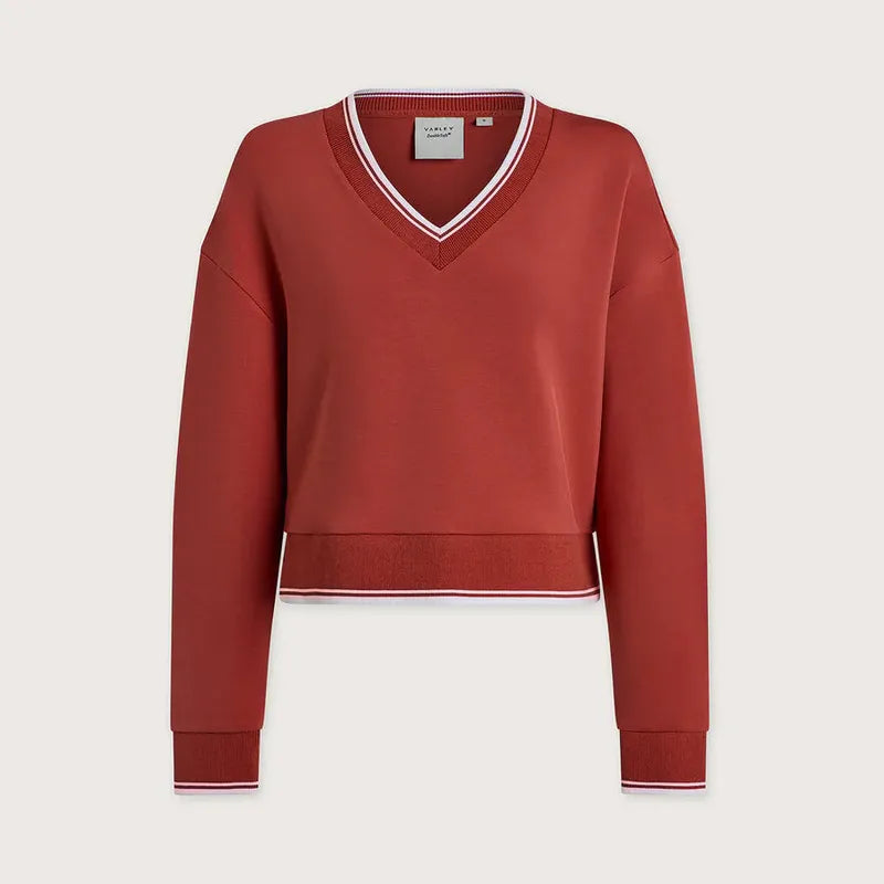 Varley Blithe Cropped Sweat - Baked Apple Red