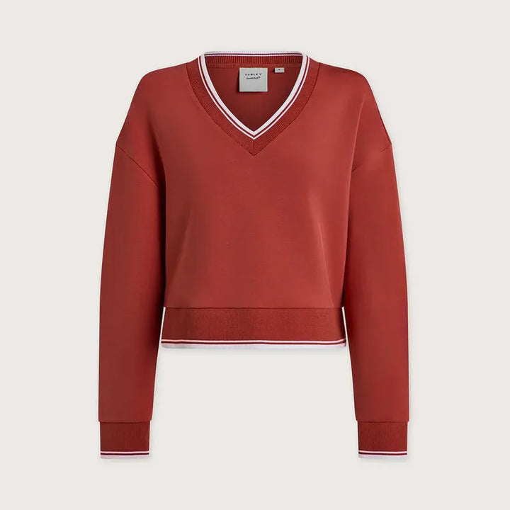 Varley Blithe Cropped Sweat - Baked Apple Red