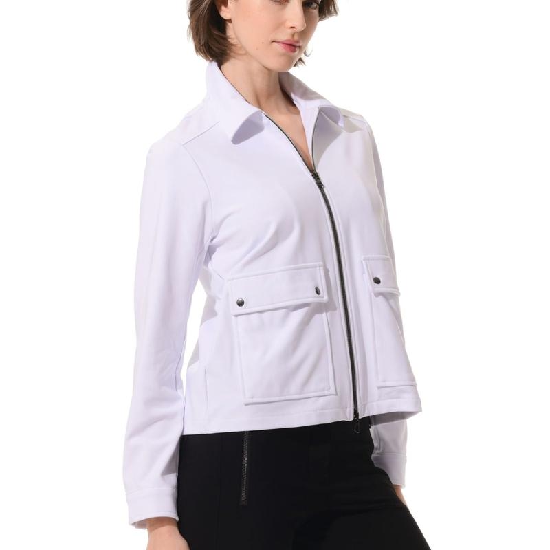MDC Women's Versatile Zip Short Jacket - White – Open Court