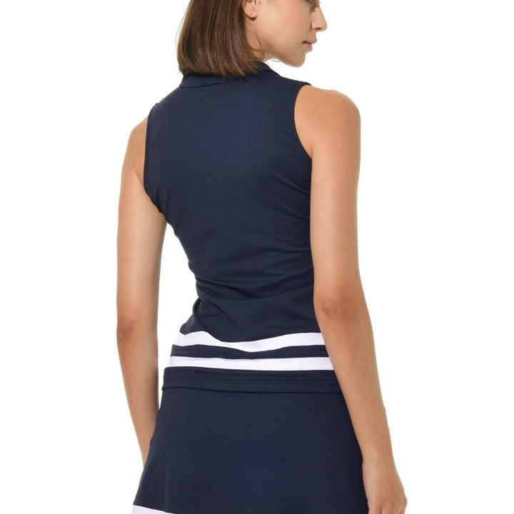 MDC Jersey S/L Mock - Navy/White