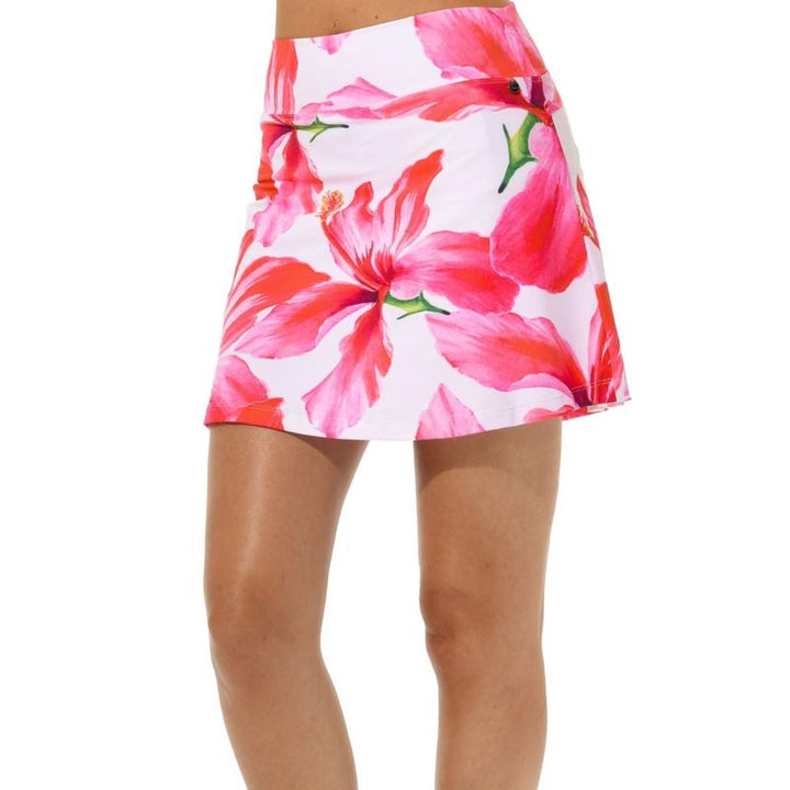 MDC Hibiscus Print Skort - Pink Floral