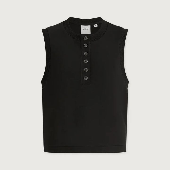 Varley Marla Button Tank - Black