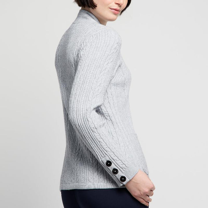 Atelier by Lyse Spenard Cable Cardigan - Grey