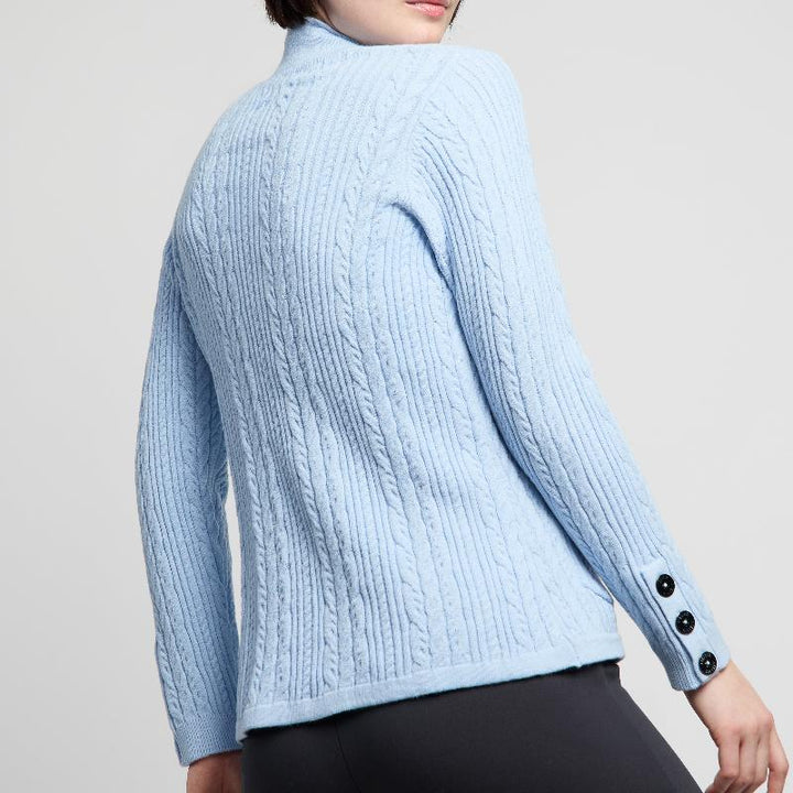 Atelier by Lyse Spenard Cable Cardigan - Blue