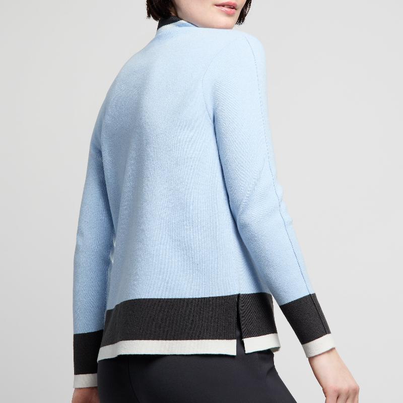 Atelier by Lyse Spenard Mock Sweater - Blue