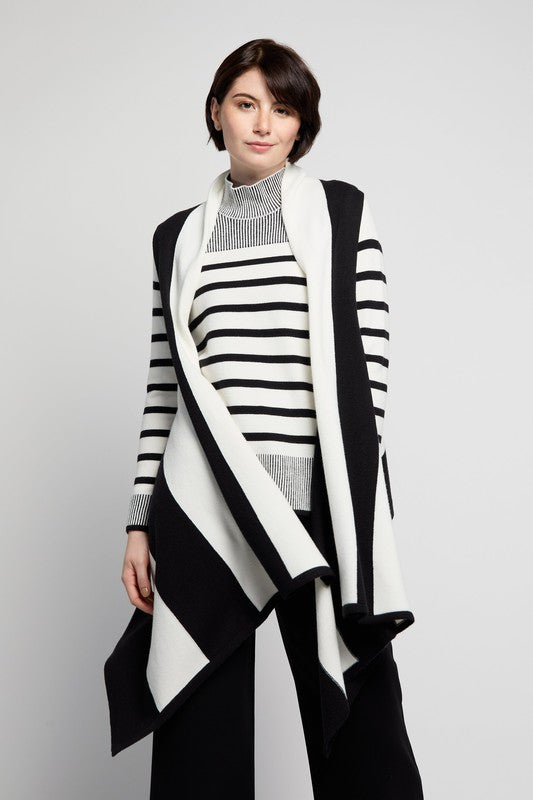 Atelier by Lyse Spenard Vest/Wrap - Black/Ivory