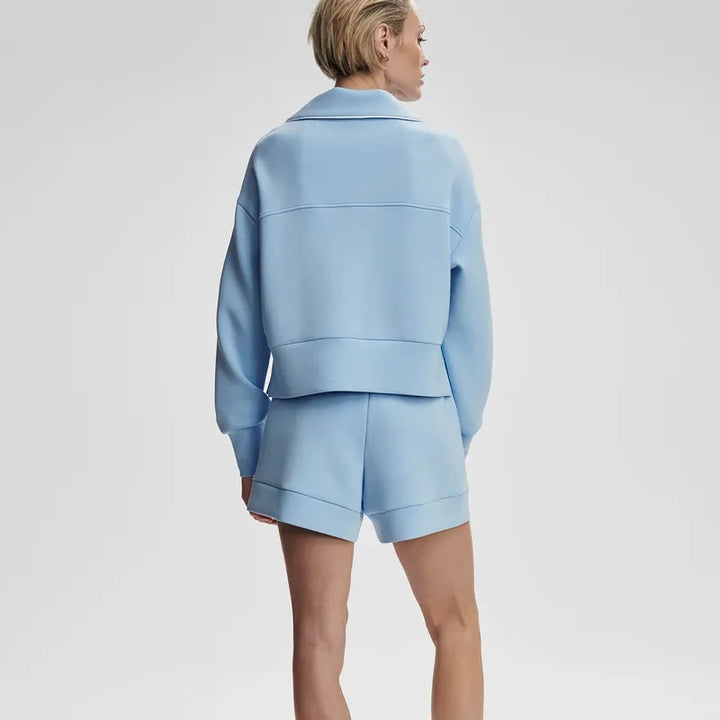 Varley Davenport Zip Sweat - Airy Blue