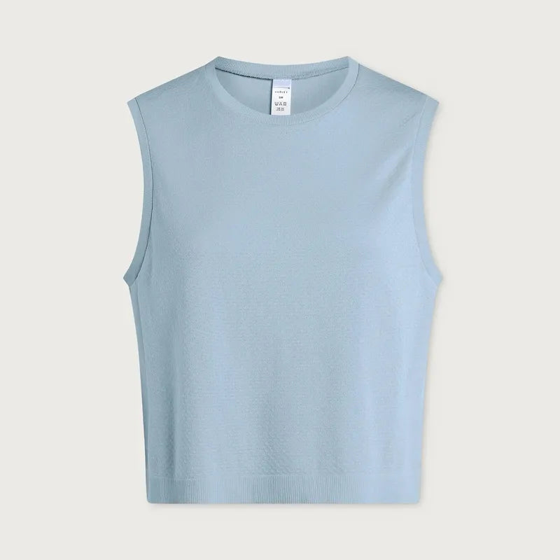 Varley Page Crop Tank - Cashmere Blue