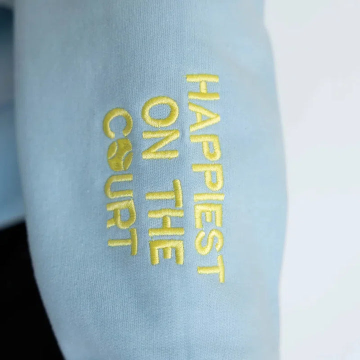 CourtLife Happiest on The Tennis Court Zip Sweatshirt