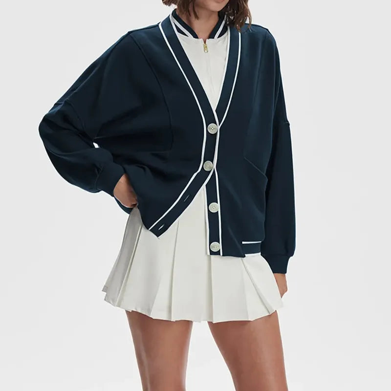 Varley Decker Off Court Cardigan - Navy