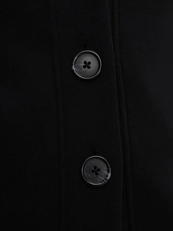 Varley Celeste Button Sweat - Black