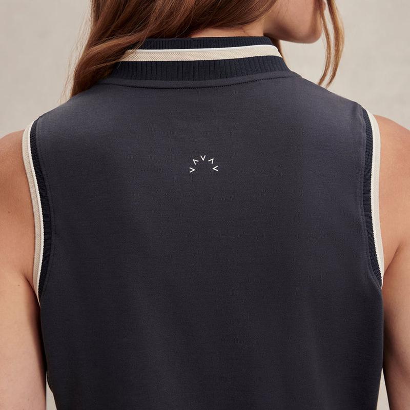 Varley Inga Mock Neck Top - Navy