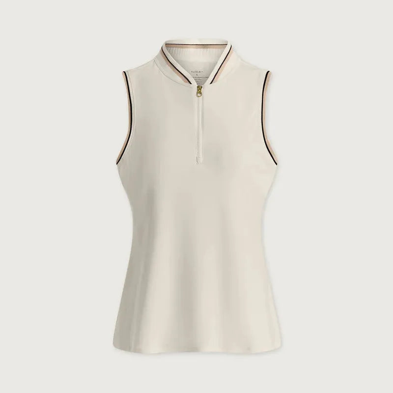 Varley Inga Mock Neck Top - White