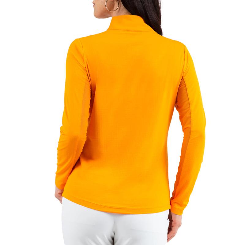 IBKUL Solid L/S Mock Neck Top - Orange