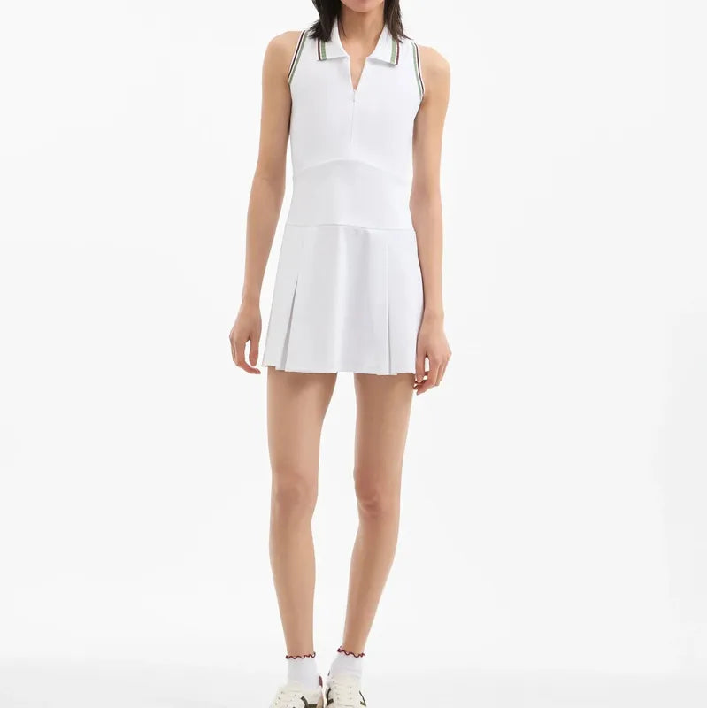 Veronica Beard Ace Pleated Dress - White
