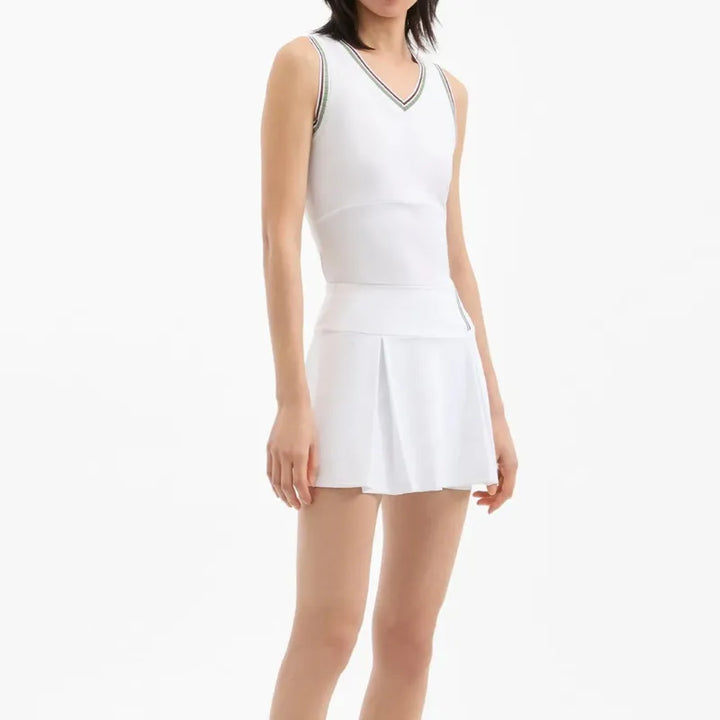 Veronica Beard Deuce Pleated Skort - White
