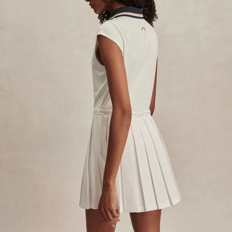 Varley Nico Dress - White/Navy