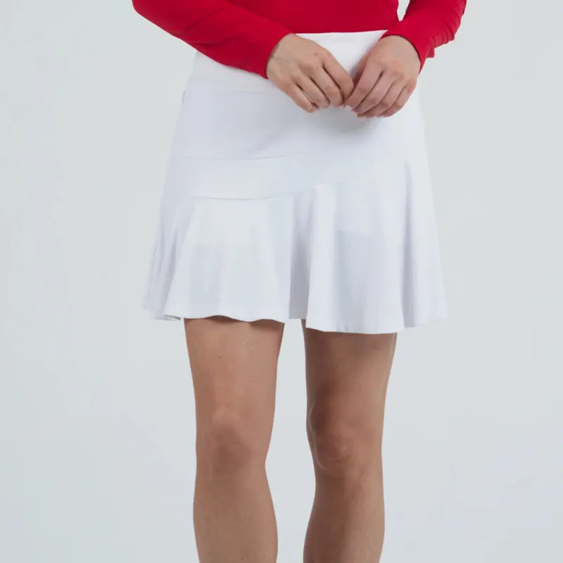IBKUL Flounce Skort (16")- White