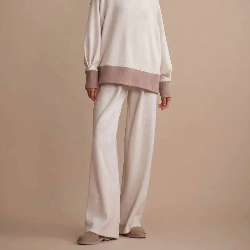 Varley Extra Wide Leg Pants (29.5") - Ivory Marl