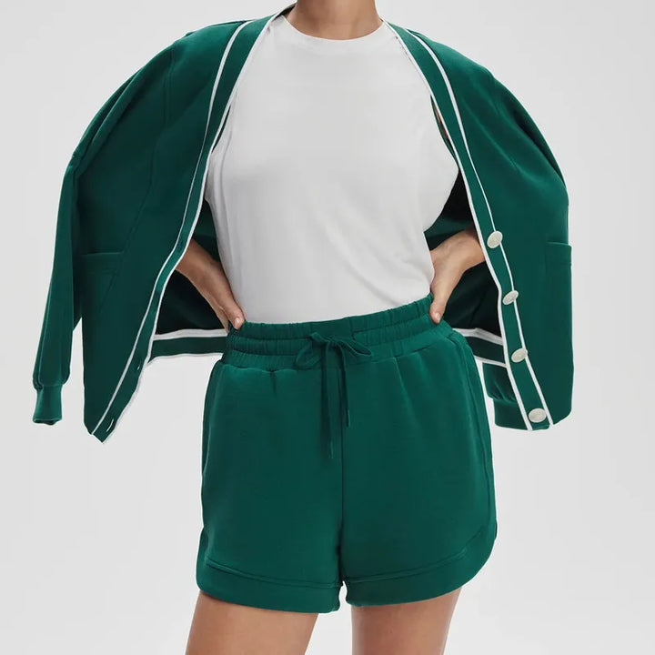Varley Ollie Hi-Rise Shorts (3.5") - Forest Green