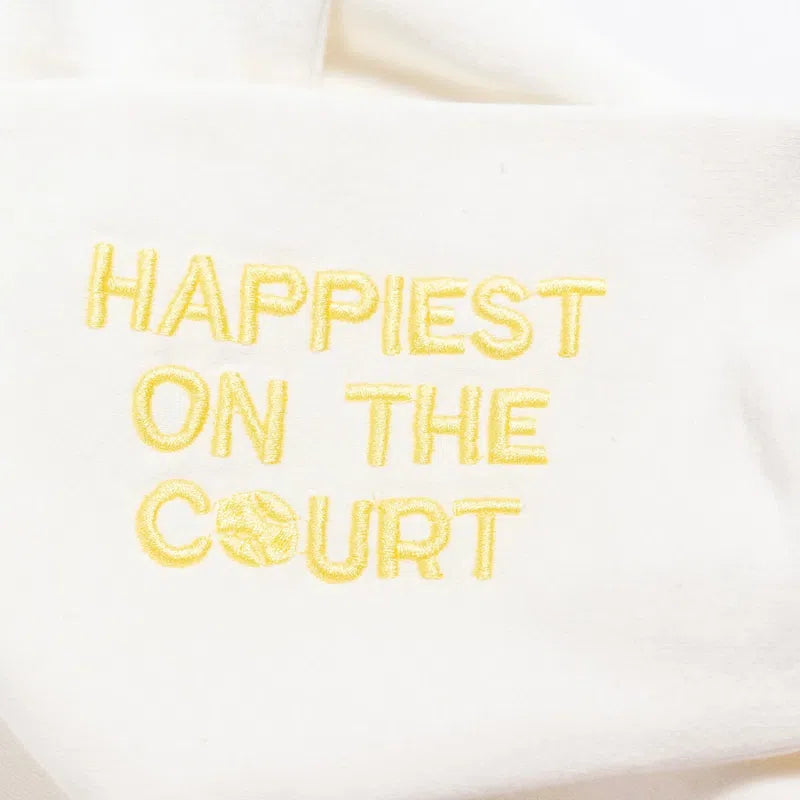 CourtLife Happiest on The Tennis Court Zip Sweatshirt