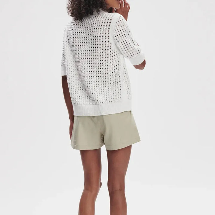 Varley Ellie Knit Shirt - White