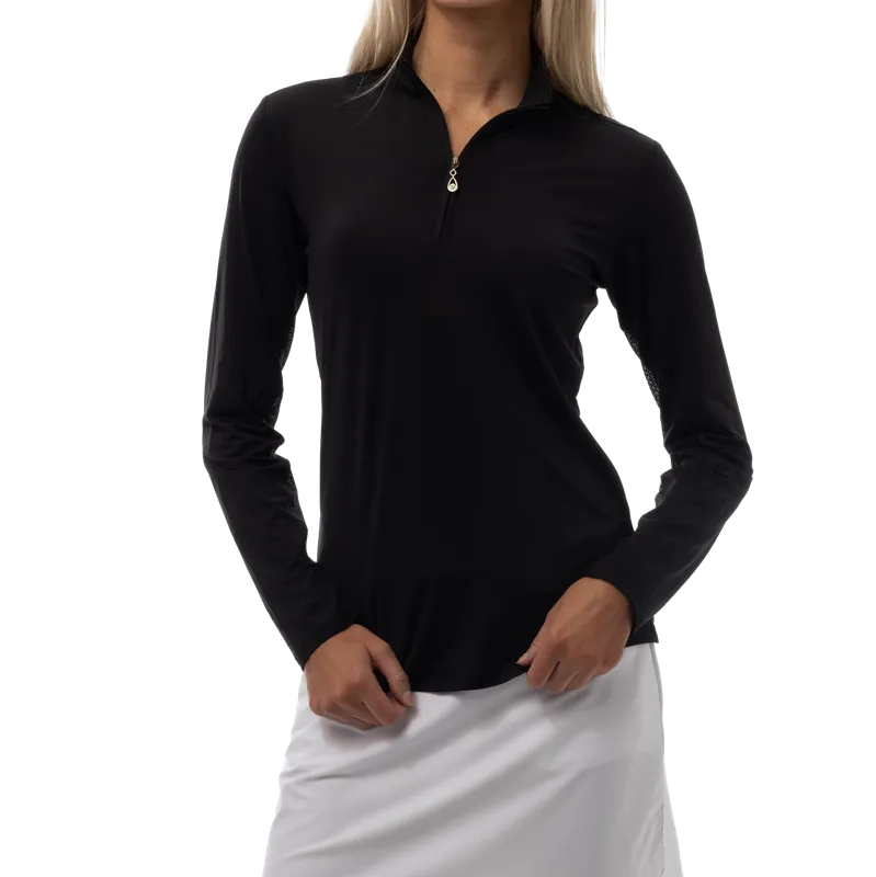 SanSoleil Sunglow L/S Mock - Black