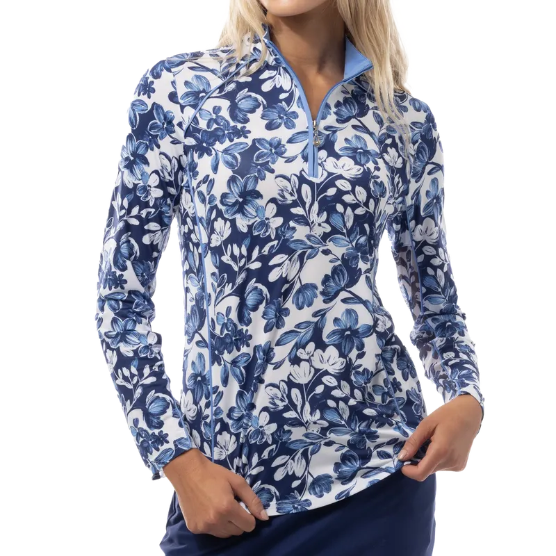 SanSoleil SolCool Jardin Mock - Blue/Navy