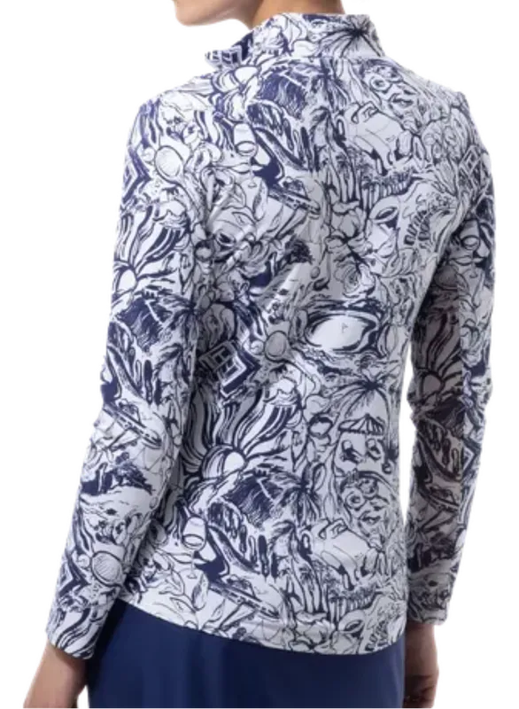 SanSoleil Soltek Lux L/S Mock - Girls Trip Navy
