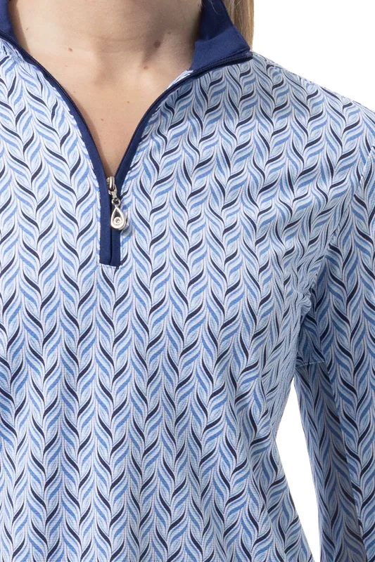 SanSoleil Soltek Lux L/S Mock - Waverly Navy