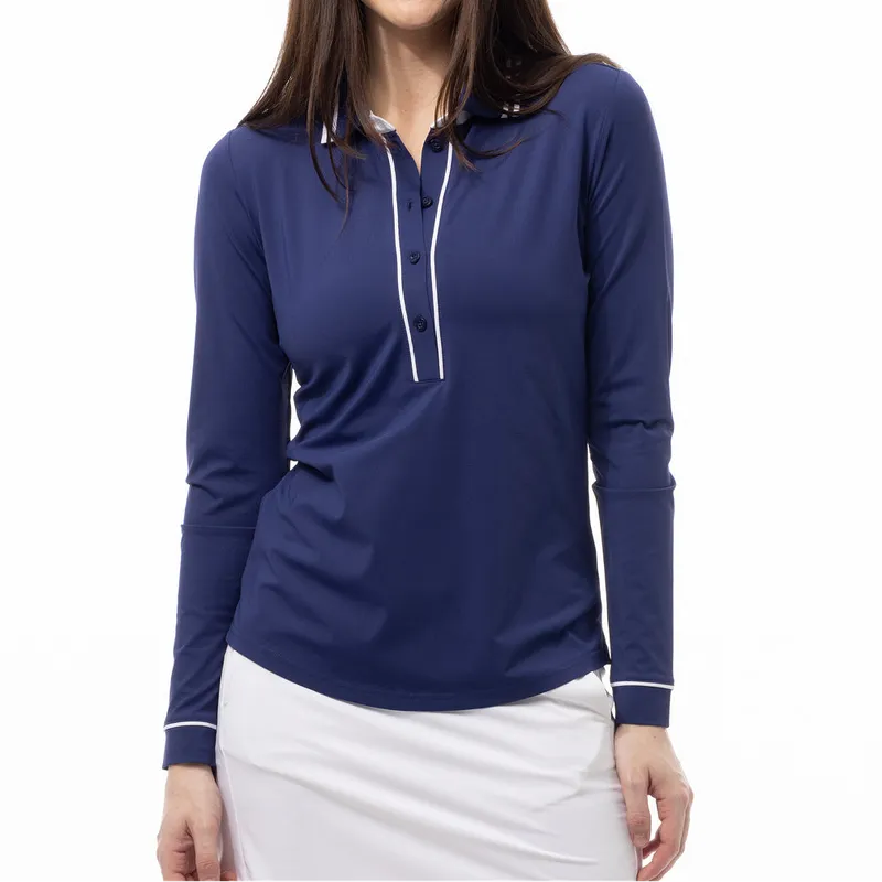 SanSoleil Solair L/S Polo - Navy