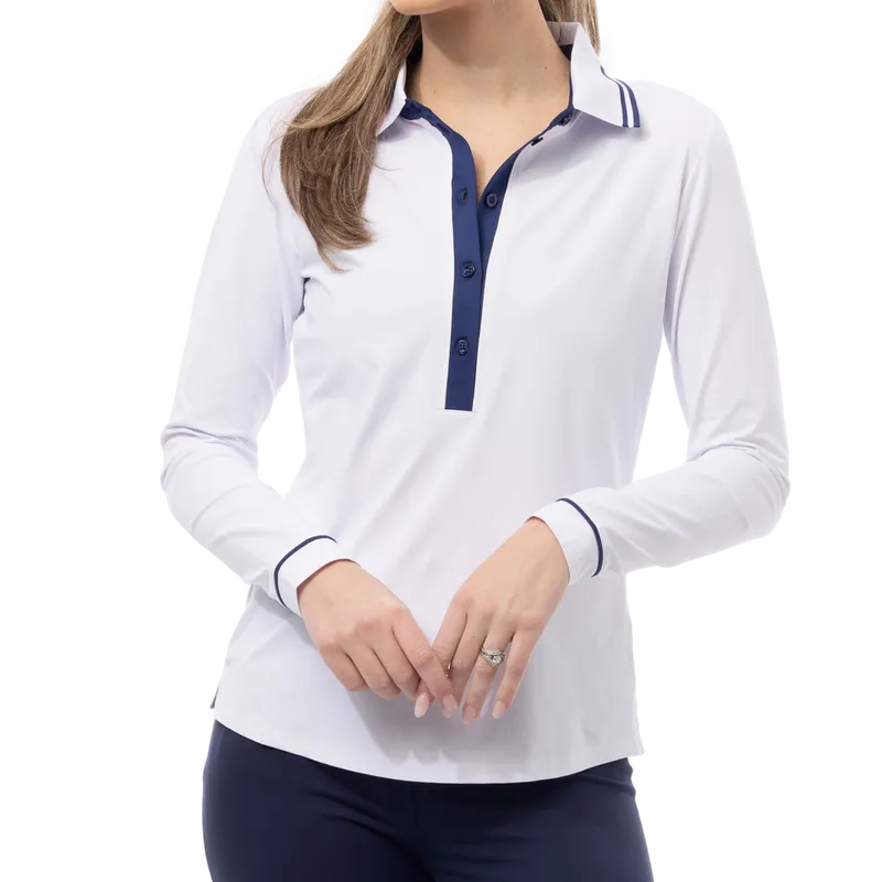 SanSoleil Solair L/S Polo - White