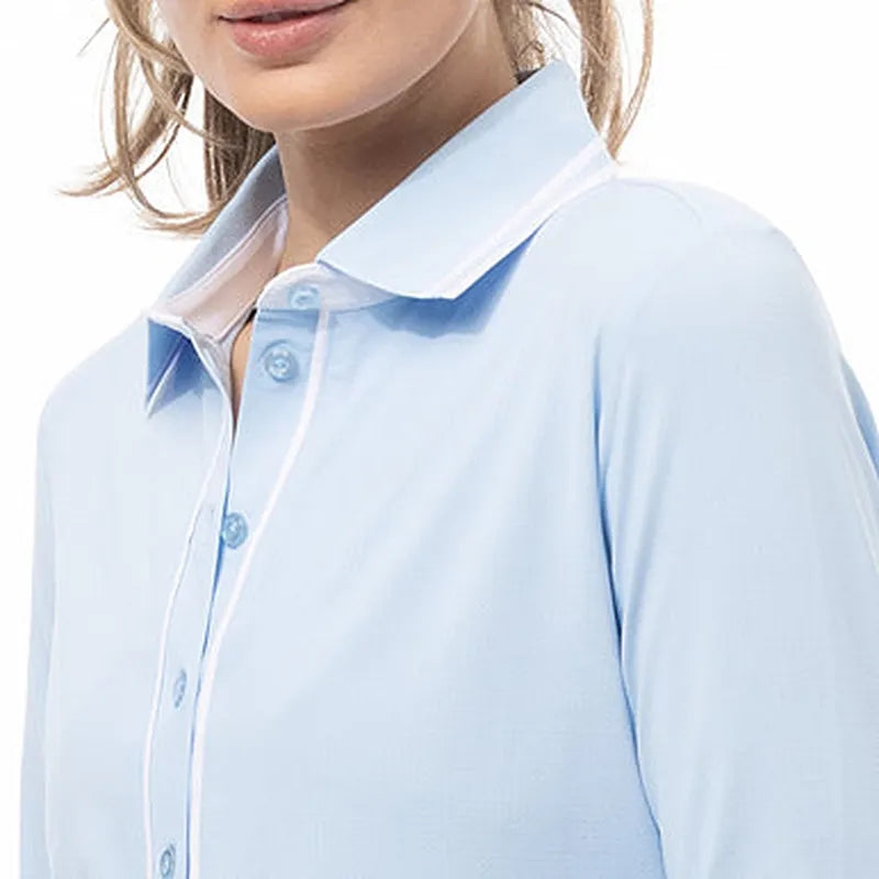 SanSoleil Solair L/S Polo - Blue